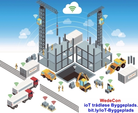 den Intelligente ioT Byggeplads - Wireless Trdls kunde-tilpasset ioT elektronik udvikling WedeCon Projects Wedecon Design EMS produktion